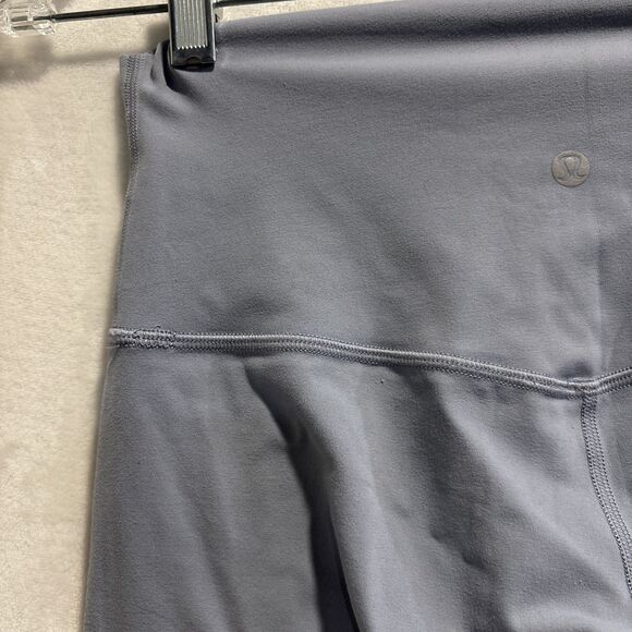 Lululemon Align Crop 21" Nulu Fabric Leggings Chambray Blue Women's Size 6 Yoga - Picture 11 of 16